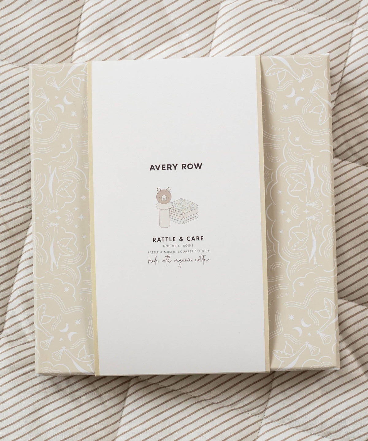 Avery Row Nature Trail Rattle & Care Gift Set – Avery Row baby gift at Mooch Arran
