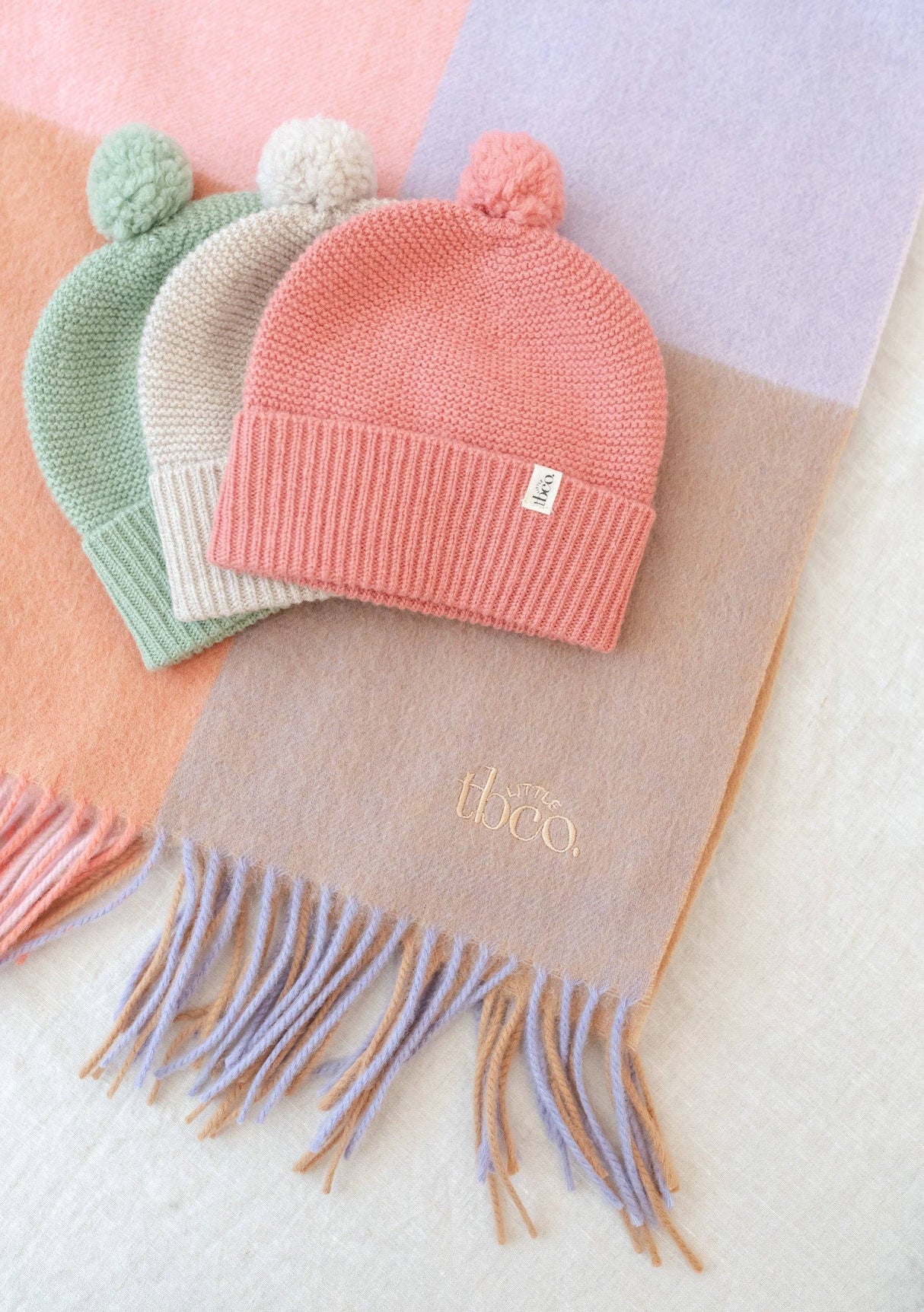 Merino Wool Baby Beanie in Rose