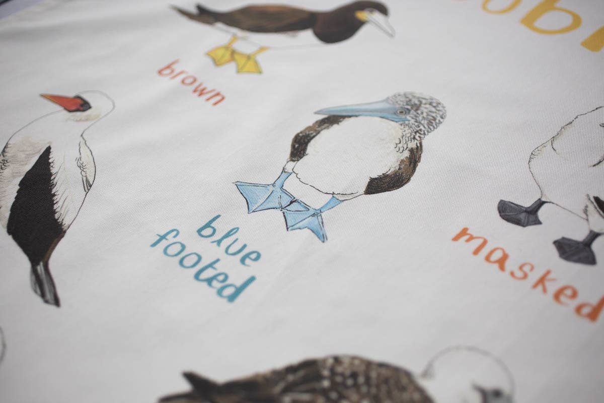 Sarah Edmonds Boobies Bird Cotton Apron – illustrated design