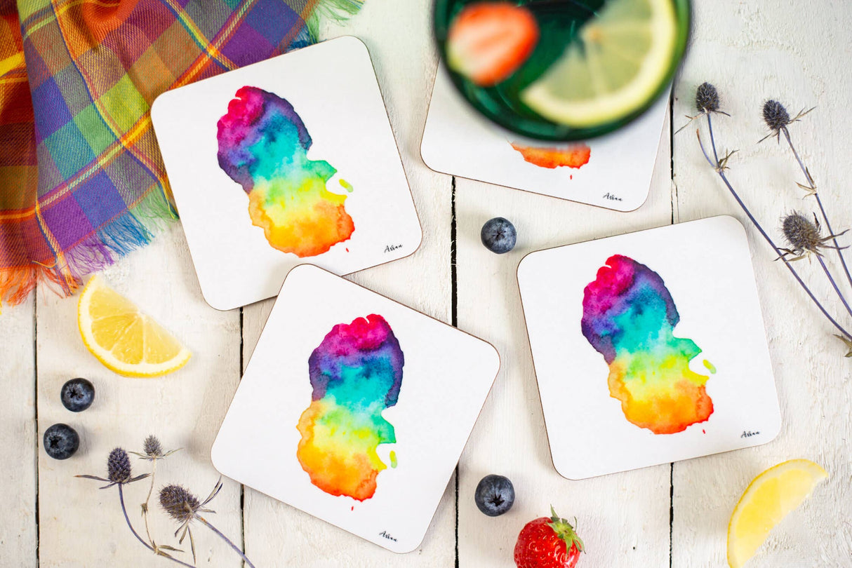 Arran Watercolour Map Coaster