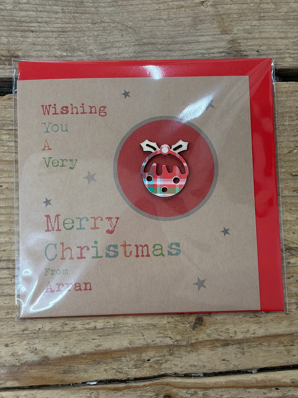 Merry Christmas from Arran Pudding Card