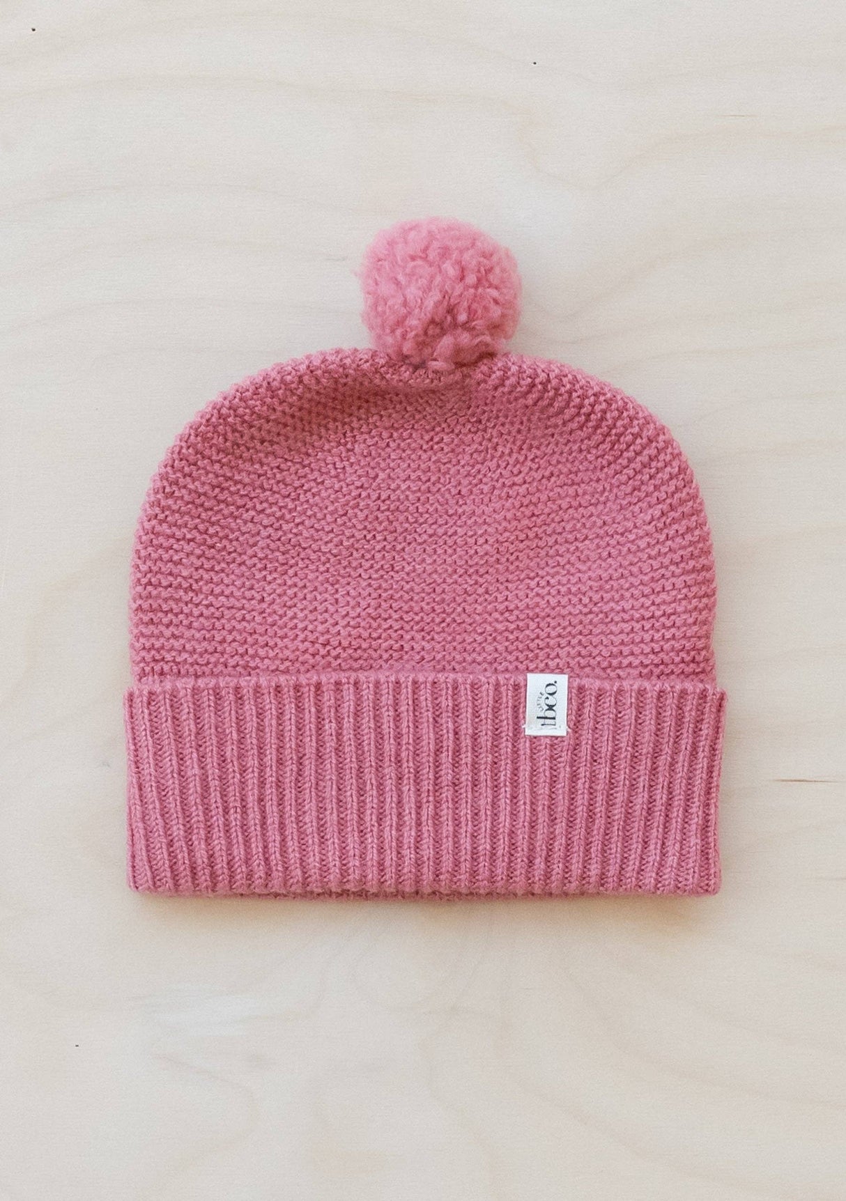 Merino Wool Baby Beanie in Rose