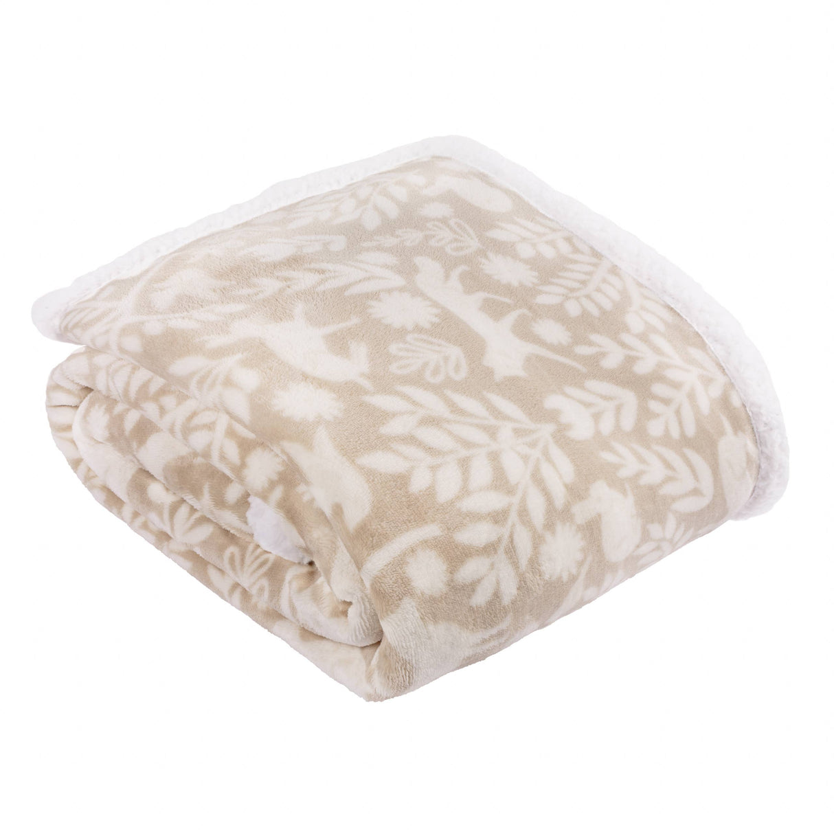 Skandi Woodland Sherpa Fleece Throw Sable: Sable / 140 x 180cm