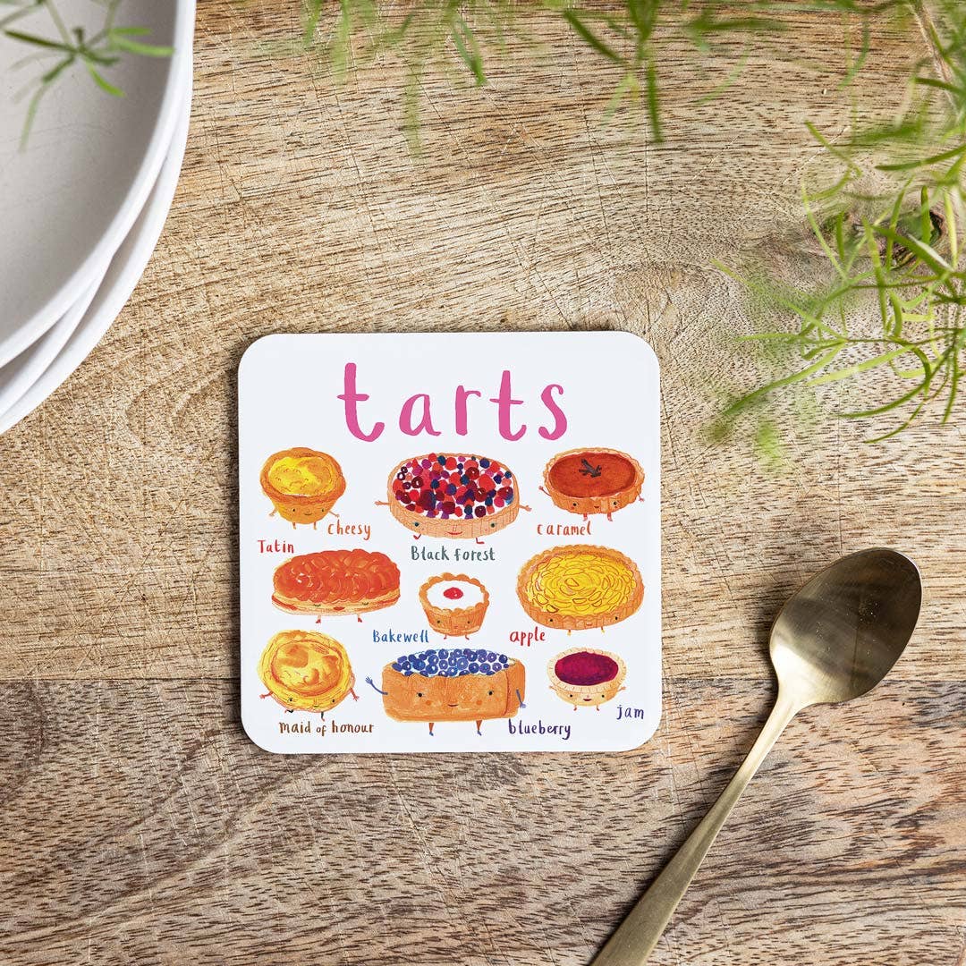 Sarah Edmonds Tarts Coaster – illustrated design