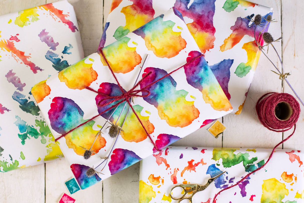 Arran Watercolour Map Gift Wrap