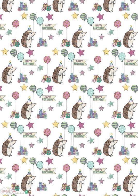 Hedgehog Eco Wrapping Paper Sheet