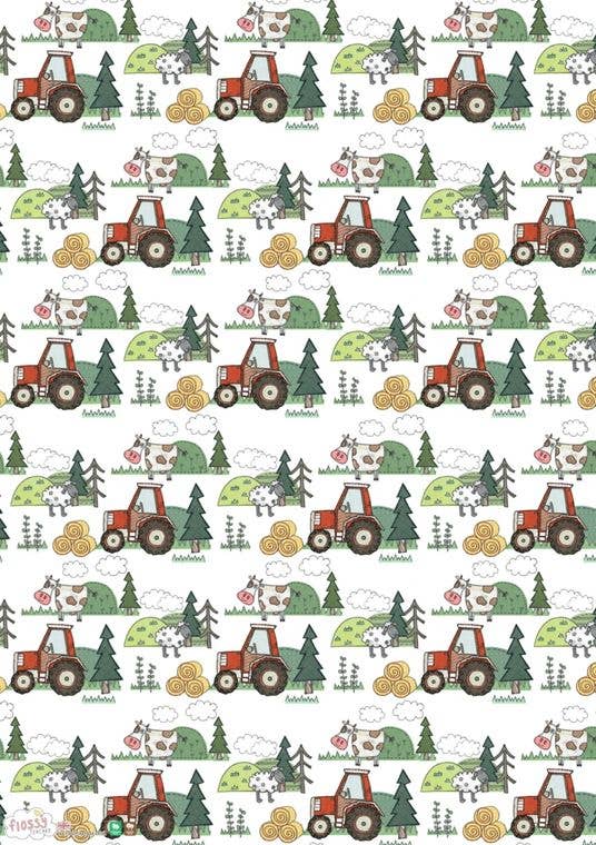 Farm Eco Wrapping Paper Sheet