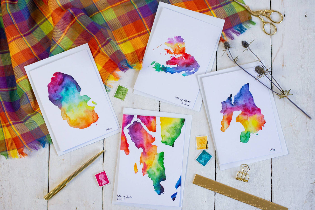 Arran Map Greetings Card