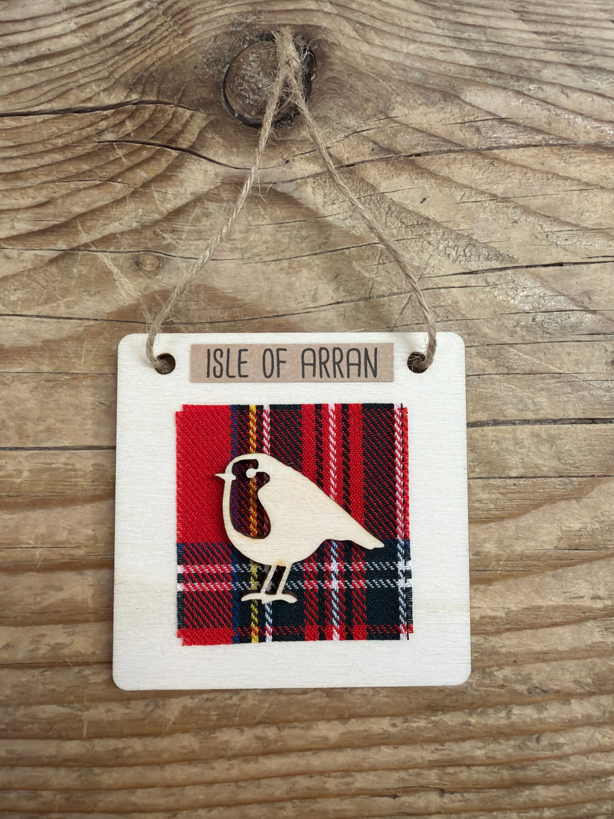 Hanging Robin - Isle of Arran Wooden Sign