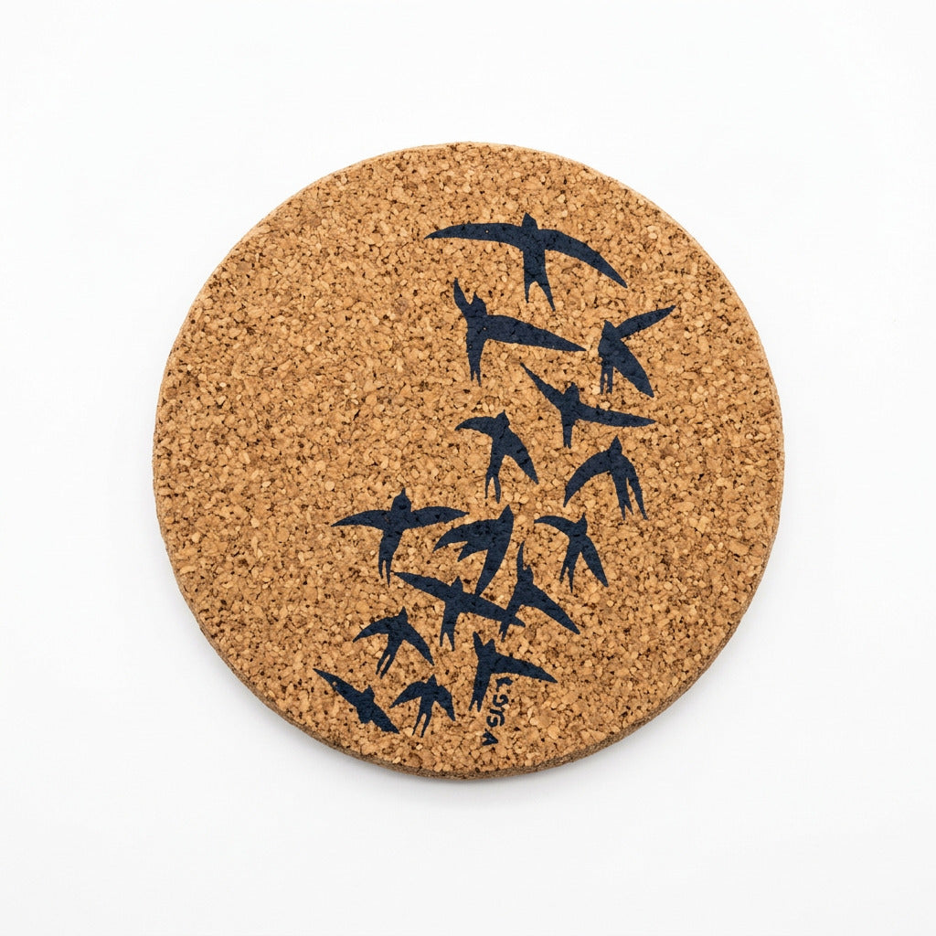 Cork Coaster - Swallow