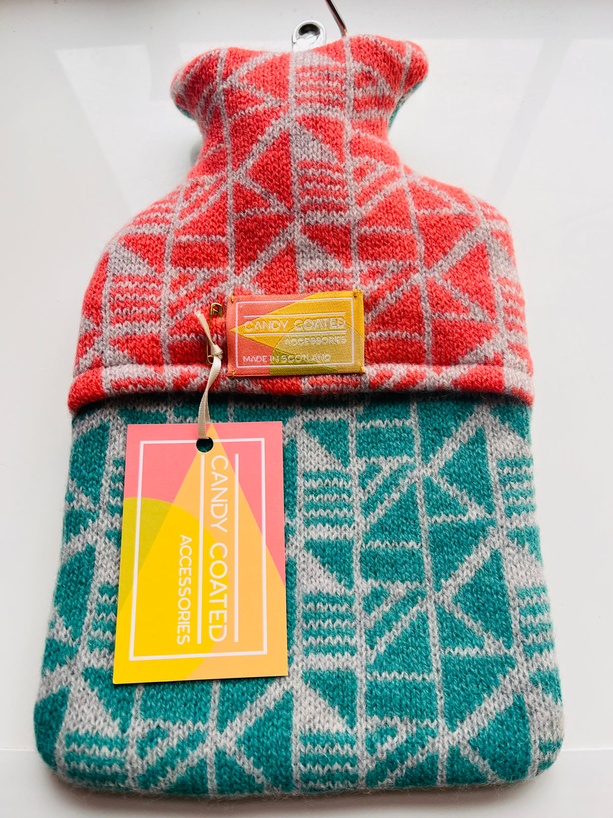 Candy Coated Hot Water Bottle Wool Cover