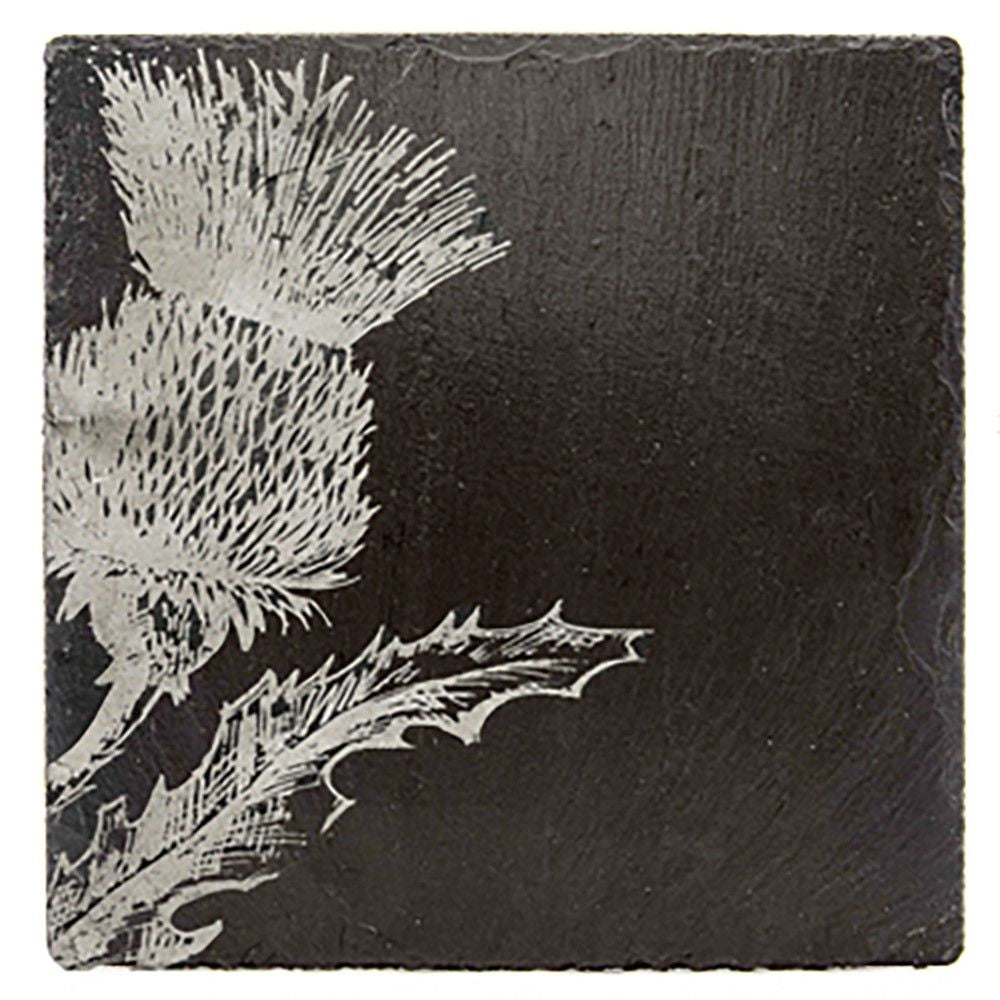 Single Slate Coaster - Thistle