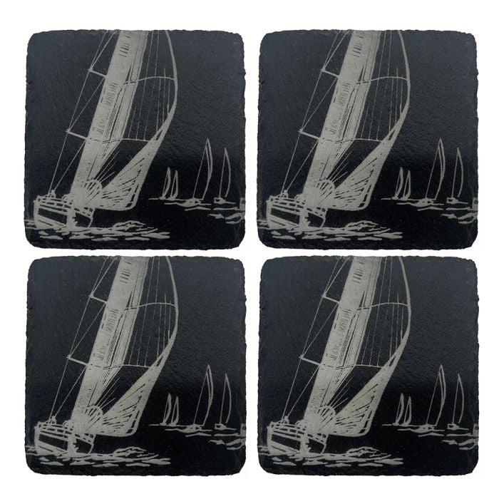 Single Slate Coaster - Yachting