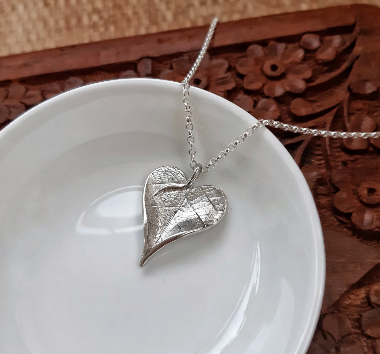 Evergreen Leaf Pendant Necklace