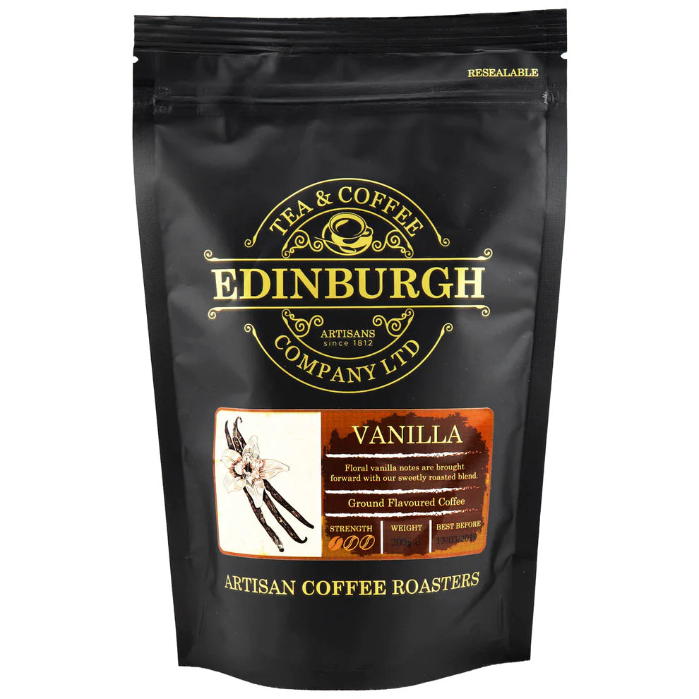 Vanilla Ground Coffee 200 g | Edinburgh Tea & Coffee Company