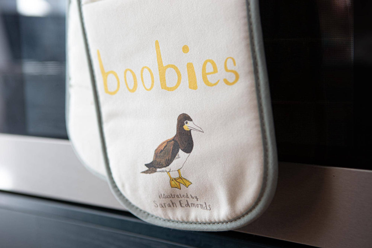 Sarah Edmonds Boobies Bird Oven Glove – illustrated design