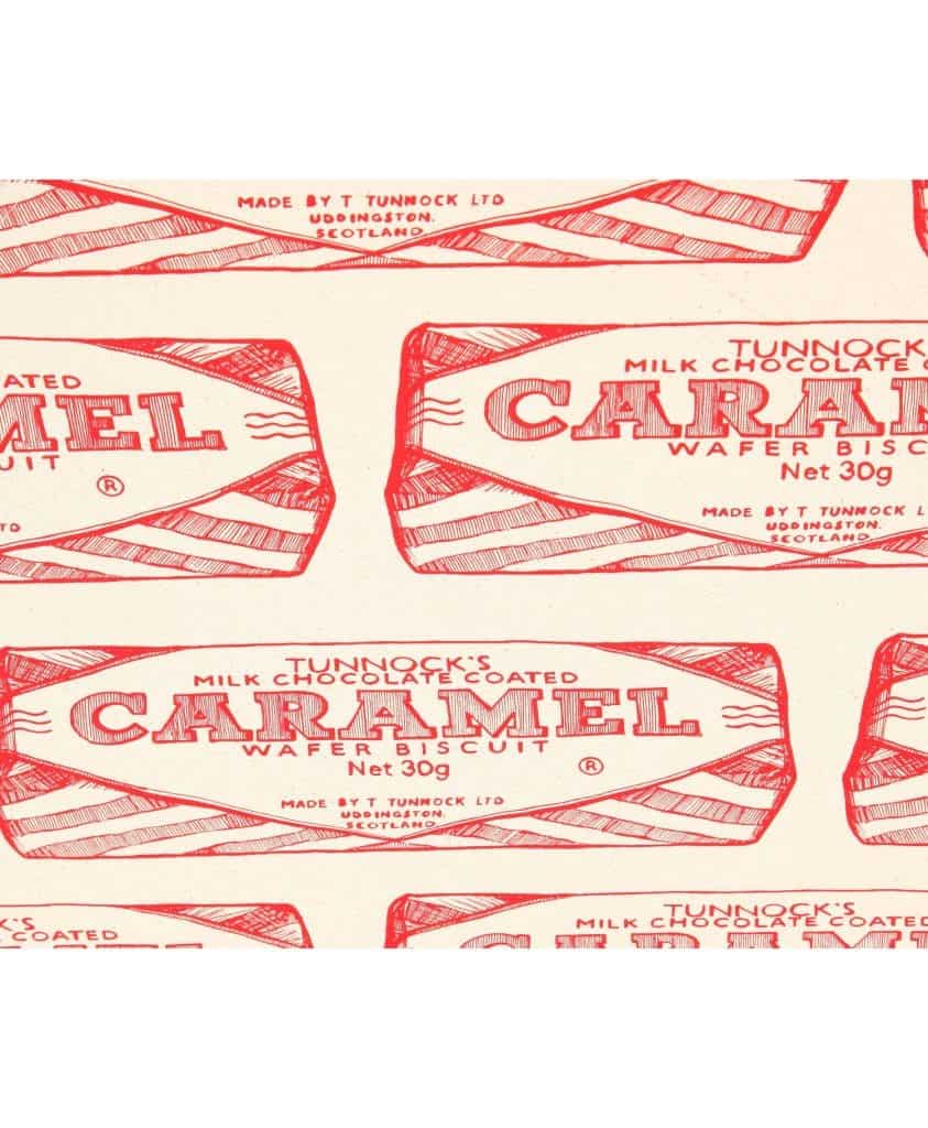Tunnock's Caramel Wafer Repeat Tea Towel