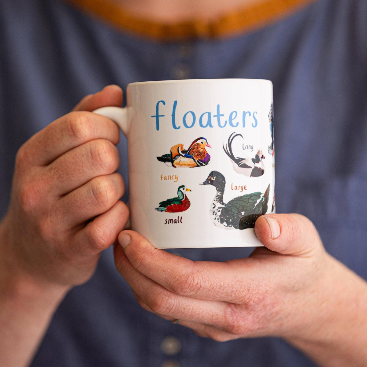 Sarah Edmonds Floaters Bird Mug – illustrated design