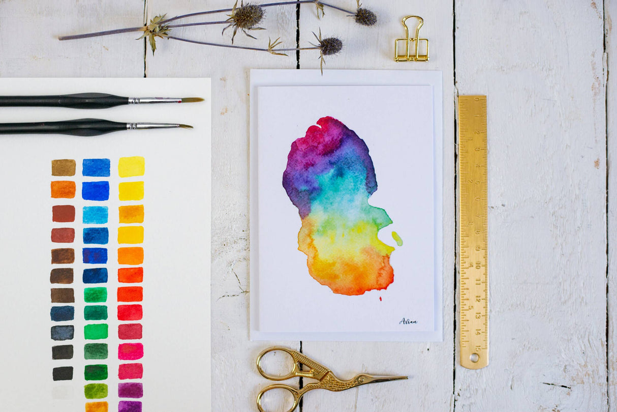 Arran Map Greetings Card