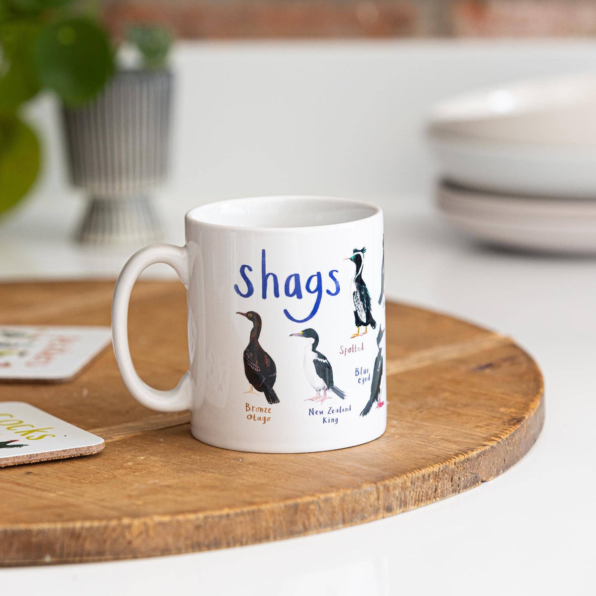 Sarah Edmonds Shags Bird Mug – illustrated design