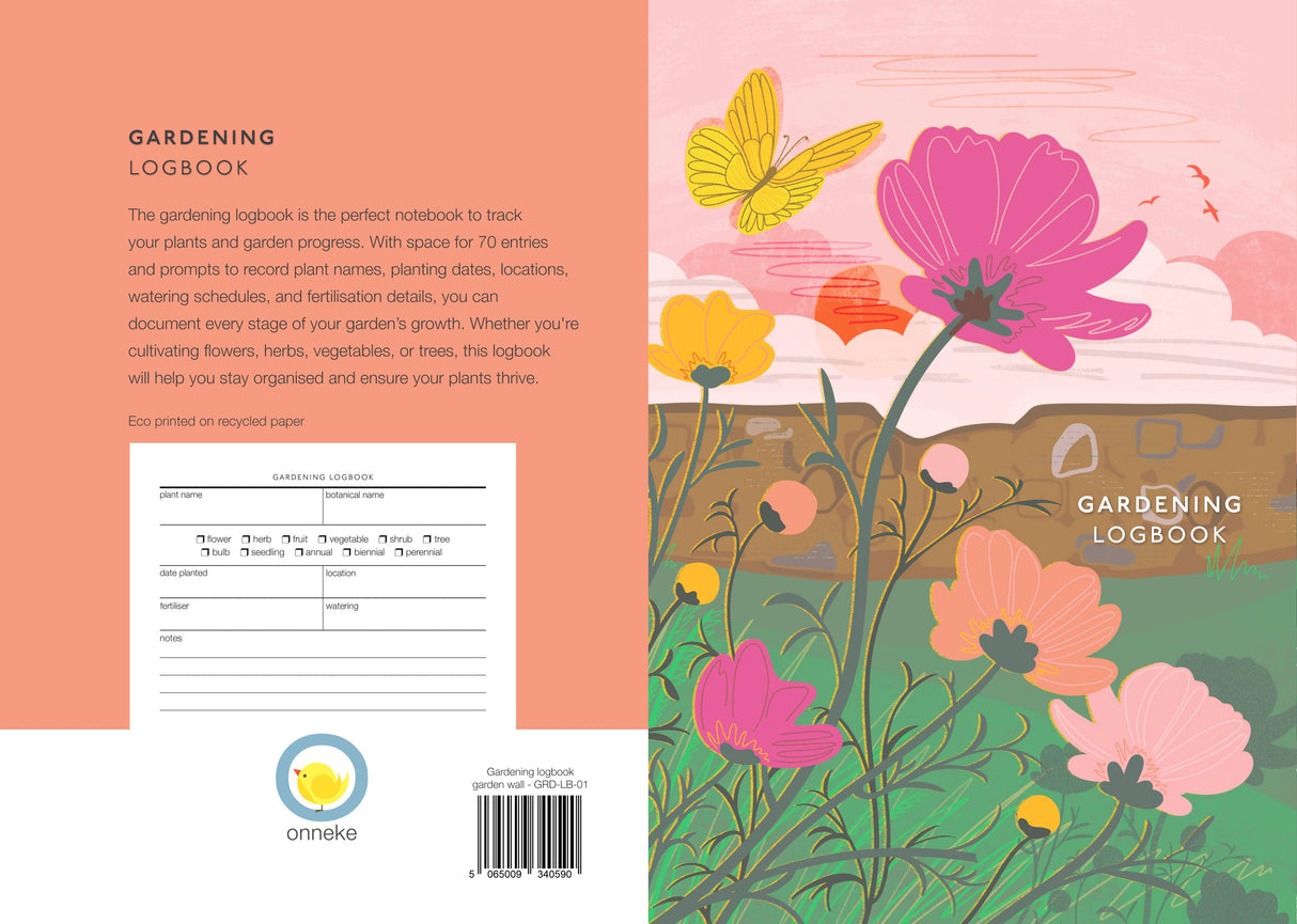Gardening logbook - planting journal garden wall cover