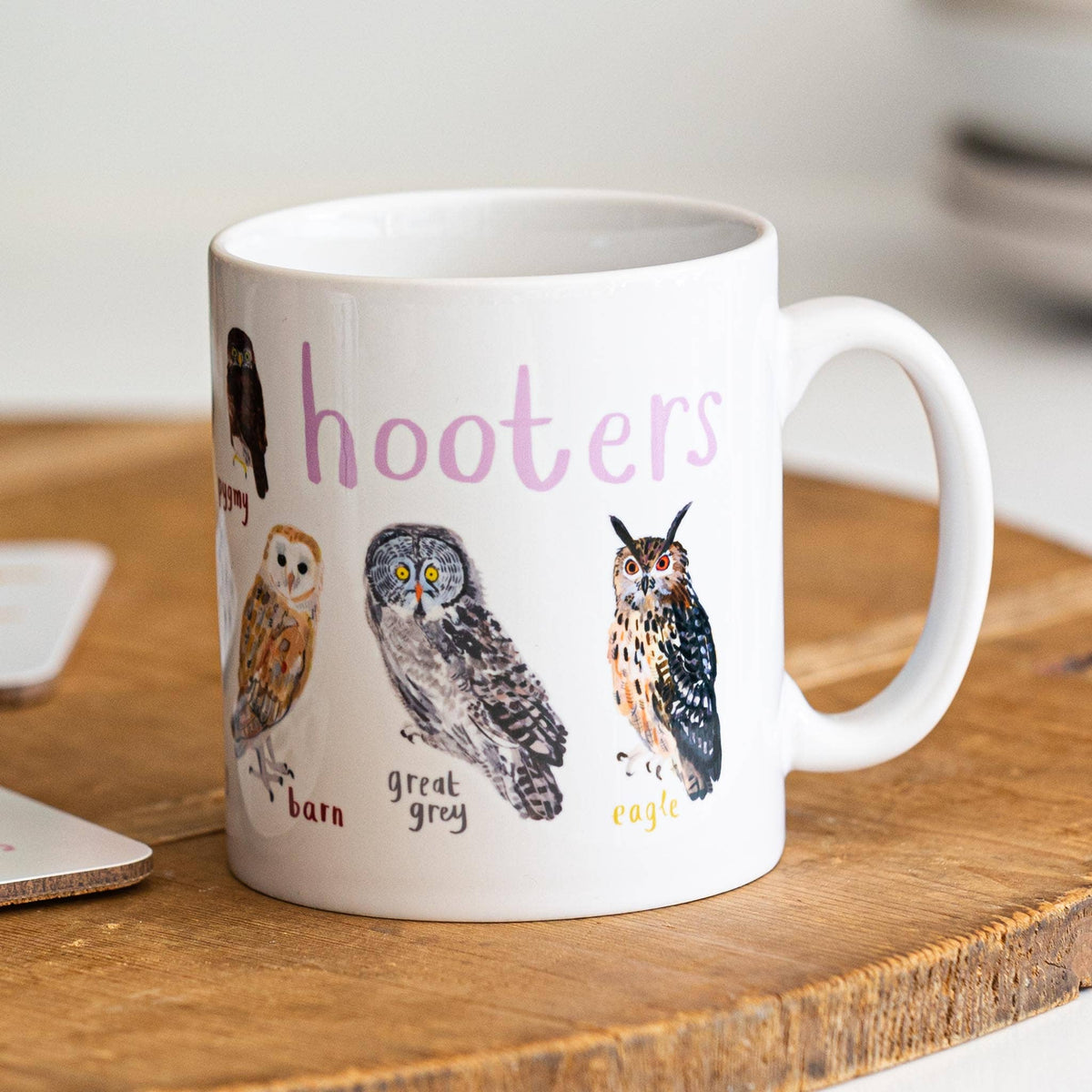 Sarah Edmonds Hooters Bird Mug – illustrated design
