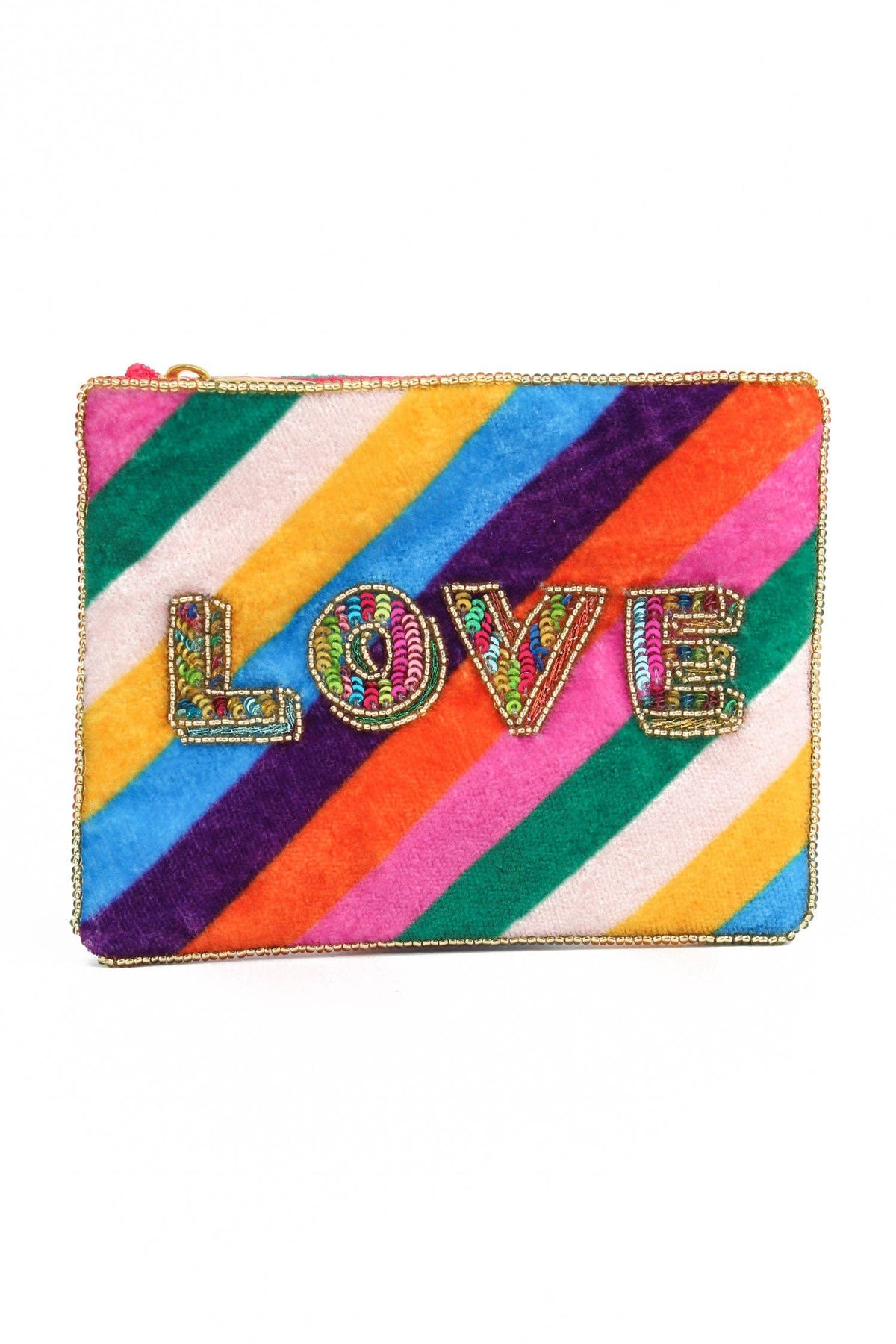 Love Rainbow Stripe Small Pouch by My Doris