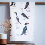 Sarah Edmonds Shags Bird Cotton Tea Towel – illustrated design