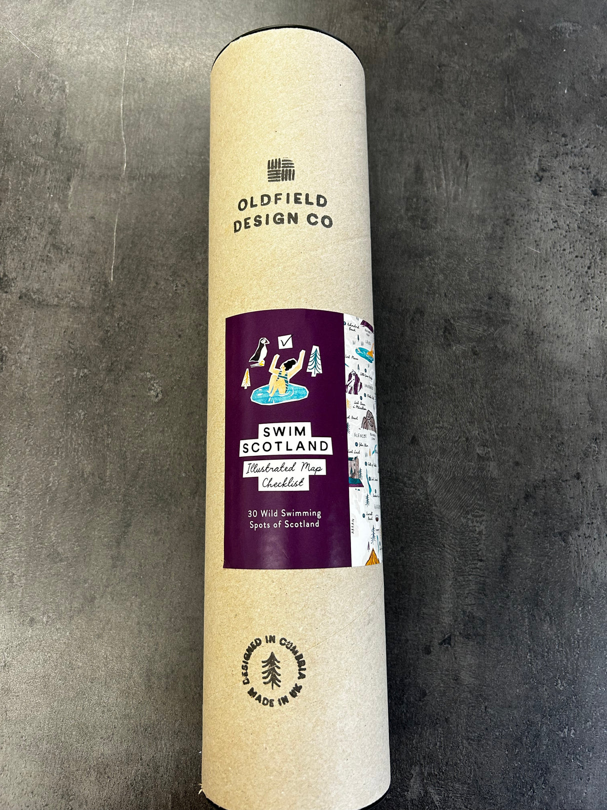 Oldfield Design Swim Scotland Poster Tube & Hanger