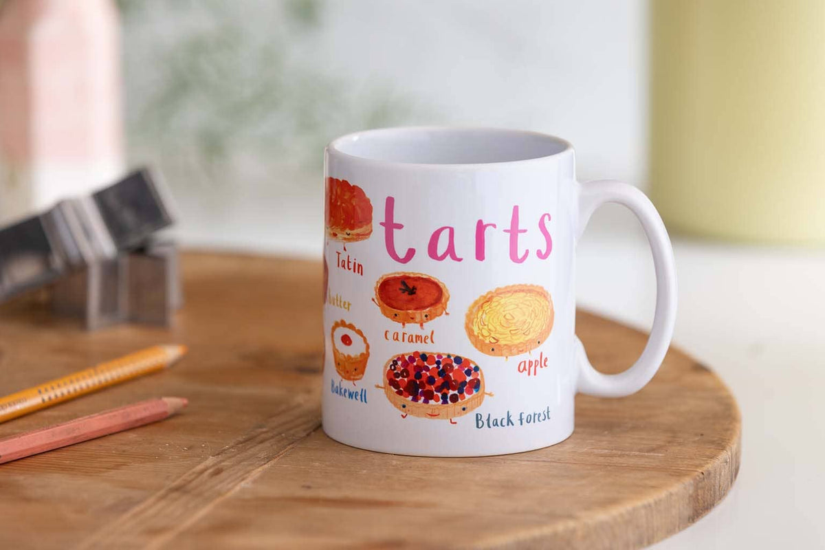 Sarah Edmonds Tarts Ceramic Mug – illustrated design