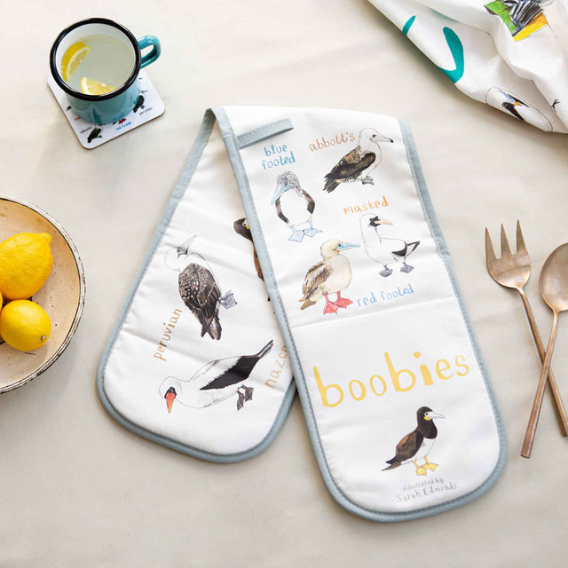Sarah Edmonds Boobies Bird Oven Glove – illustrated design