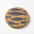 Cork Coaster - Fish Grey