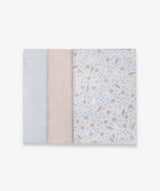 Avery Row Nature Trail Organic Muslins – Set of 3 – Avery Row baby gift at Mooch Arran
