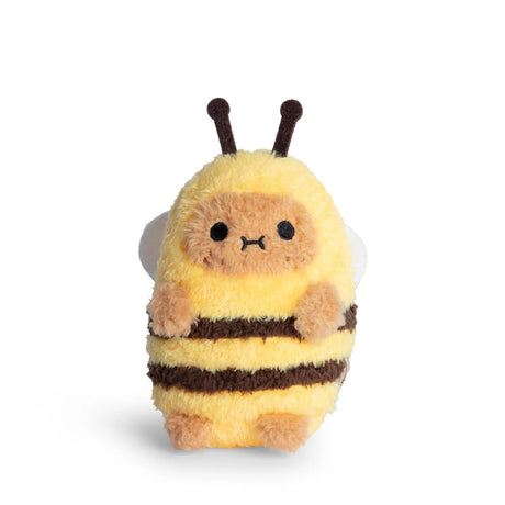 Meet the Noodoll Ricespud Bee—a charming plush toy shaped like a bee, designed to be your ideal weighted desk companion. With its small wings, black antennae, brown eyes, and simple mouth, this adorable plush features cheerful yellow and brown stripes and a soft, fuzzy texture that brings comfort and playful charm to any workspace.