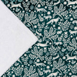 Skandi Woodland Sherpa Fleece Throw Forest: Forest / 140 x 180cm