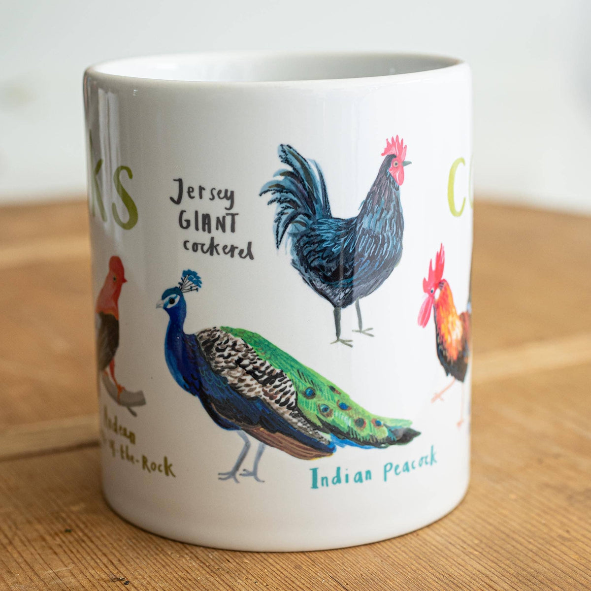 Sarah Edmonds Cocks Bird Mug – illustrated design