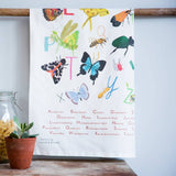 Sarah Edmonds Insect Alphabet Cotton Tea Towel – illustrated design