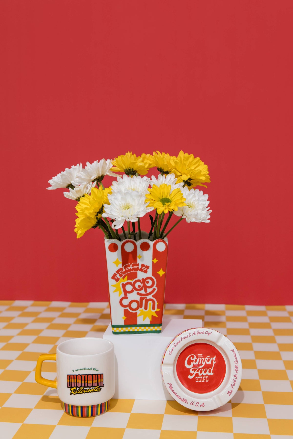 Vase, Popcorn Bag