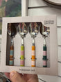 Caroline Gardner Multi Stripe Teaspoons, Set of 4