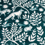 Skandi Woodland Sherpa Fleece Throw Forest: Forest / 140 x 180cm