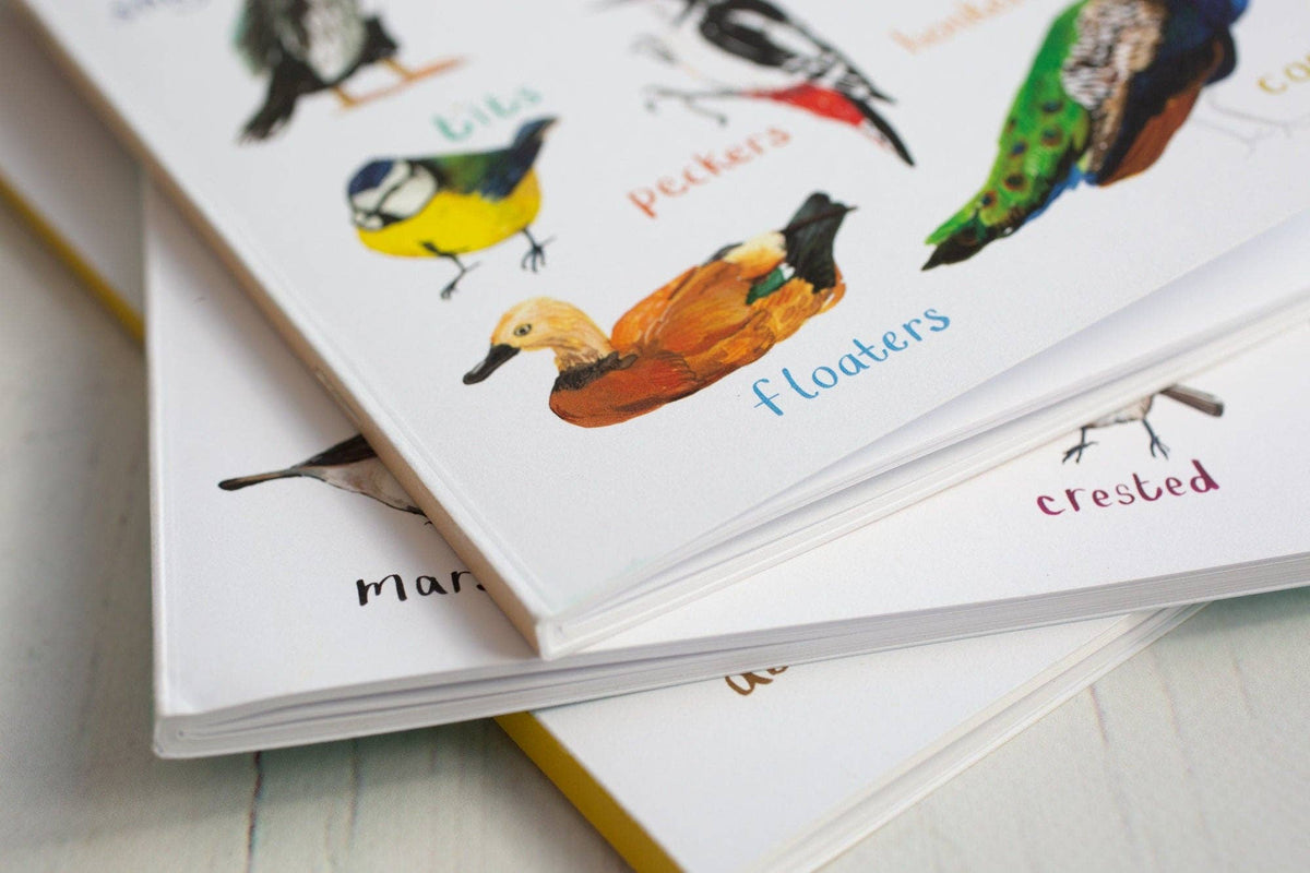 Sarah Edmonds Cheeky Birds Recycled Notebook - A5 – illustrated design