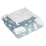 Winter Walk Fleece Throw Mist Blue: Mist Blue / 130 x 150cm
