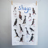Sarah Edmonds Shags Bird Cotton Tea Towel – illustrated design