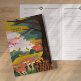 Reading logbook forest walk - book journal literary notebook
