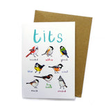 Sarah Edmonds Tits Bird Greeting Card – illustrated design