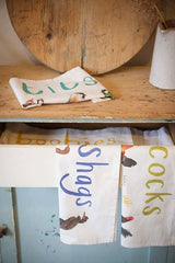 Sarah Edmonds Shags Bird Cotton Tea Towel – illustrated design
