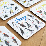 Sarah Edmonds Shags Bird Coaster – illustrated design