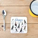 Sarah Edmonds Shags Bird Coaster – illustrated design
