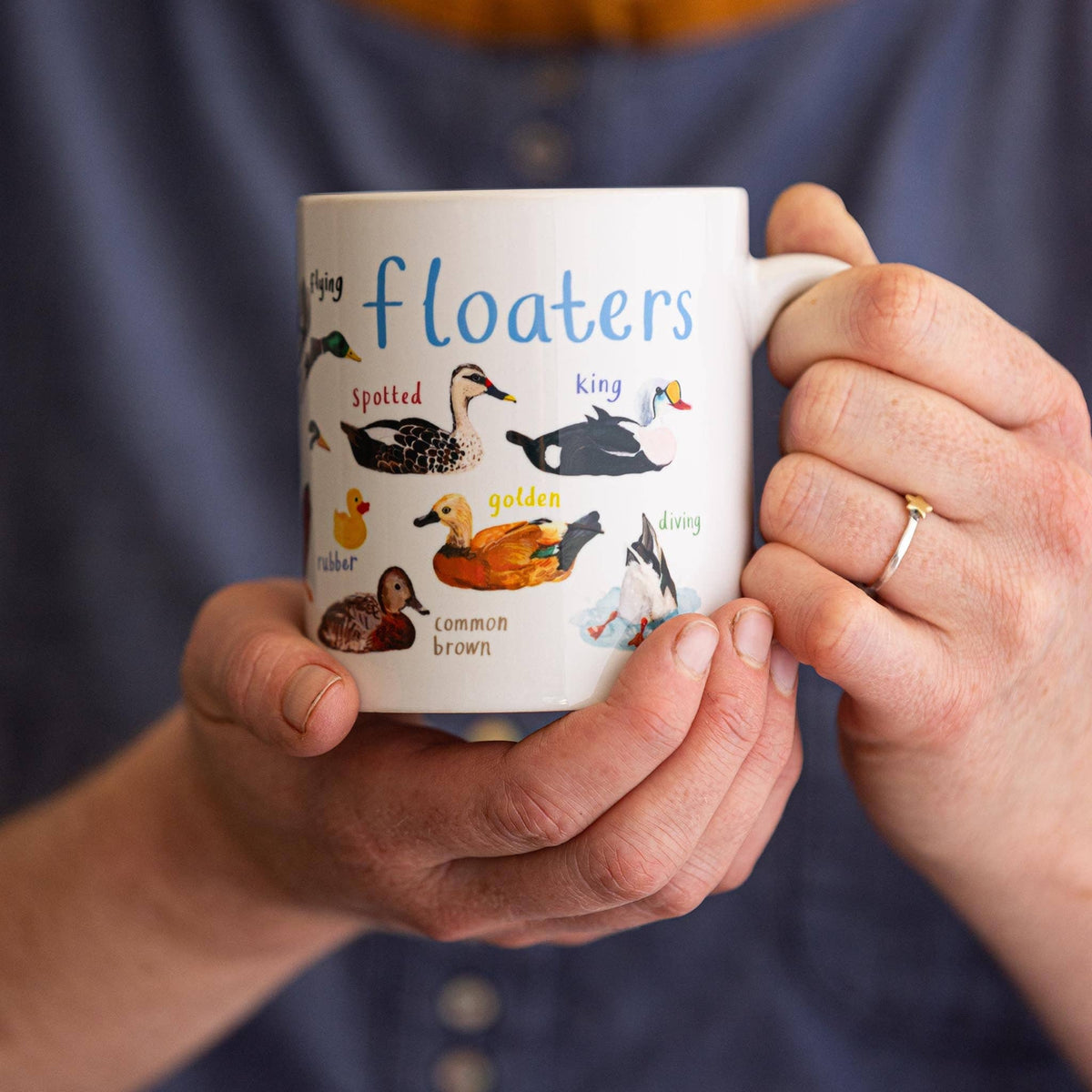 Sarah Edmonds Floaters Bird Mug – illustrated design