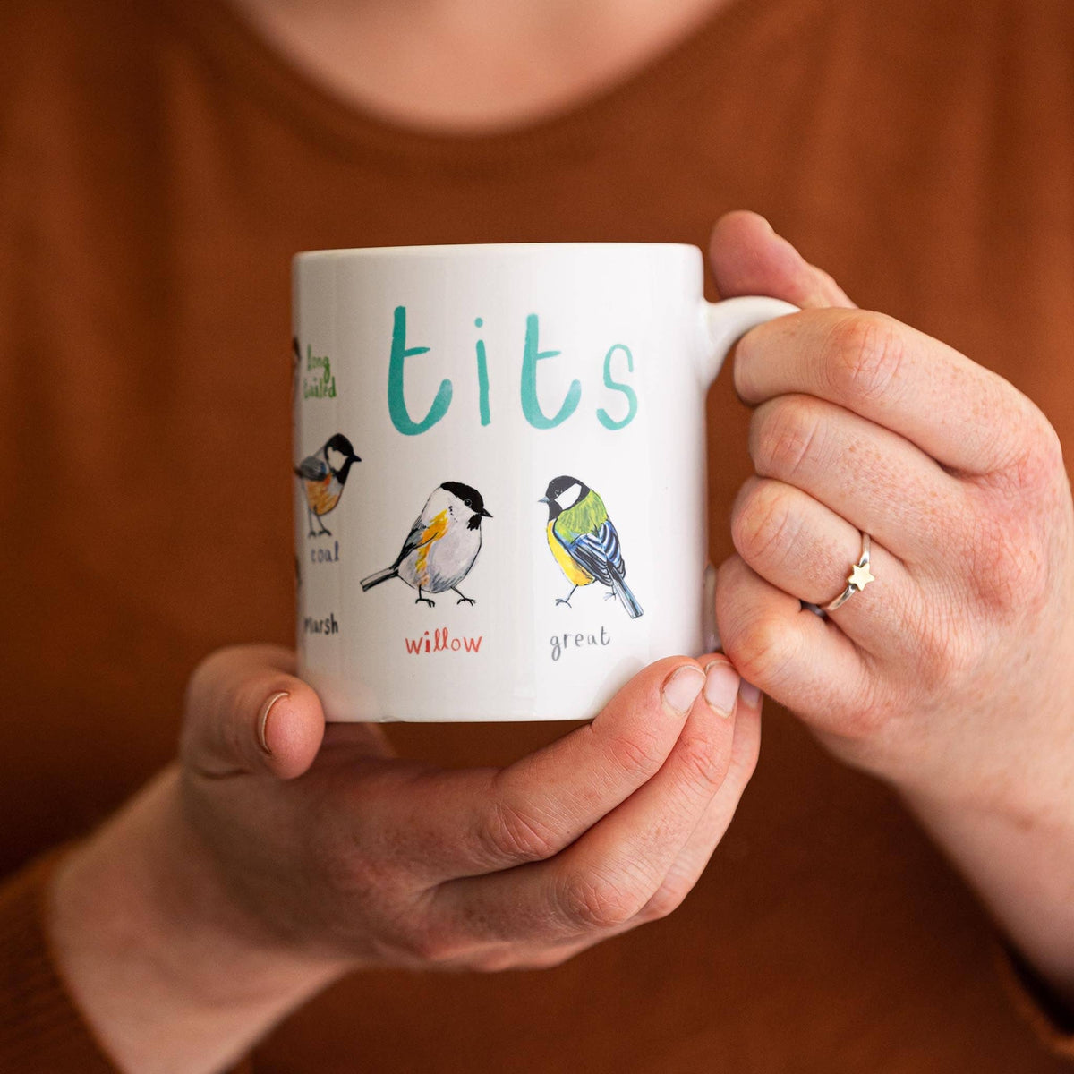 Sarah Edmonds Tits Bird Mug – illustrated design